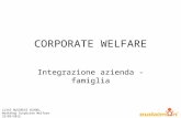 LUISS BUSINESS SCHOOL Workshop Corporate Welfare 22/05/2012 CORPORATE WELFARE Integrazione azienda - famiglia.