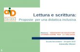 1 Lettura e scrittura: Scuola Secondaria – 28 aprile 2010 Antonella Olivieri Proposte per una didattica inclusiva Mantova - INSEGNANTI ED EDUCATORI inFORMA-AZIONE.