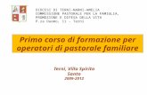 Terni, Villa Spirito Santo 2009-2012 Primo corso di formazione per operatori di pastorale familiare DIOCESI DI TERNI-NARNI-AMELIA COMMISSIONE PASTORALE.