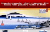 1 Dinamiche economiche, valori e competenze delle imprese nella produzione nautica in Italia Fabio Piacenti – EURES Carrara, 10 febbraio 2012.