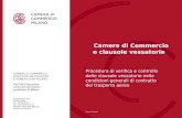 Procedura di verifica e controllo delle clausole vessatorie nelle condizioni generali di contratto del trasporto aereo Mauro Scialabba Camere di Commercio.