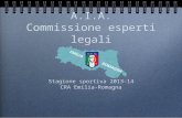 A.I.A. Commissione esperti legali Stagione sportiva 2013-14 CRA Emilia-Romagna Stagione sportiva 2013-14 CRA Emilia-Romagna.