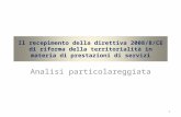 Il recepimento della direttiva 2008/8/CE di riforma della territorialità in materia di prestazioni di servizi Analisi particolareggiata 1.