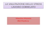 LA VALUTAZIONE DELLO STRESS LAVORO CORRELATO Massimo Mazzola Rlst Mantova.