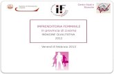 Centro Studi e Ricerche IMPRENDITORIA FEMMINILE in provincia di Livorno INDAGINE QUALITATIVA 2012 Venerdì 8 febbraio 2013.
