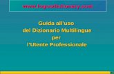Www.logosdictionary.com Guida alluso del Dizionario Multilingue per lUtente Professionale.