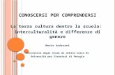 C ONOSCERSI PER COMPRENDERSI La terza cultura dentro la scuola: interculturalità e differenze di genere Monia Andreani Università degli Studi di Urbino.