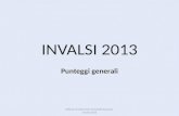INVALSI 2013 Punteggi generali Istituto Comprensivo di Castell'Arquato Invalsi 2013.