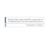 Analisi dati sperimentali e principi di modellazione tramite identificazione Carlo Alberto Avizzano – carlo@sssup.it Corso di Simulink L2 - A.A. 2008/2009.