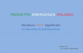 PROGETTO EMERGENZA ITALIANO Struttura Significato Un percorso di individuazione Classe 1 D I.I.S. Piero Martinetti.