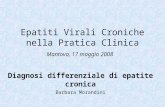 Epatiti Virali Croniche nella Pratica Clinica Mantova, 17 maggio 2008 Diagnosi differenziale di epatite cronica Barbara Morandini.