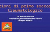 Nozioni di primo soccorso traumatologico Dr. Mauro Modesti Traumatologo Pallacanestro Varese Campus Medico.