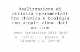 Realizzazione di attività sperimentali tra chimica e biologia con acquisizione dati on-line Anno Scolastico 2011-2012 G. Parisi, C. Rivera, D. Vismara.