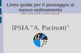 Linee guida per il passaggio al nuovo ordinamento (DPR 15 marzo 2010, articolo 8, comma 6) IPSIA "A. Pacinotti"