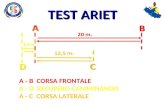 A - B CORSA FRONTALE A - D RECUPERO CAMMINANDO A - C CORSA LATERALE TEST ARIET.