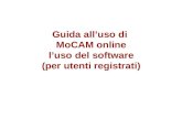 Guida alluso di MoCAM online luso del software (per utenti registrati)