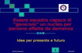 07/03/2014Letizia Espanoli 1 Essere squadra capace digenerare un nucleo per persone affette da demenza Idee per presente e futuro.