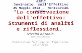 1 La conservazione delleffettivo: Strumenti di analisi e riflessioni. Trivella Antonio RC Pisa Antonio Pacinotti Commissione Sviluppo ed Espansione 2013-2014.