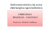 Infermieristica in area chirurgica specialistica CHIRURGIA MAXILLO – FACCIALE Dott.ssa Désirée Vallone CHIRURGIA MAXILLO – FACCIALE Dott.ssa Désirée Vallone.