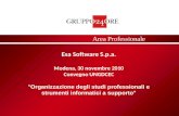 Area Professionale Esa Software S.p.a. Modena, 30 novembre 2010 Convegno UNGDCEC Organizzazione degli studi professionali e strumenti informatici a supporto.
