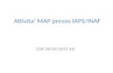 Attivita MAP presso IAPS/INAF CDR 28/02/2012 ASI.