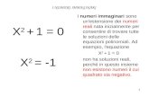 1 I NUMERI IMMAGINARI I numeri immaginari sono un'estensione dei numeri reali nata inizialmente per consentire di trovare tutte le soluzioni delle equazioni.