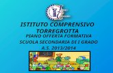 ISTITUTO COMPRENSIVO TORREGROTTA PIANO OFFERTA FORMATIVA SCUOLA SECONDARIA DI I GRADO A.S. 2013/2014.