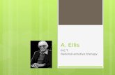 A. Ellis R.E.T. Rational-emotive therapy. Inizi 1955 Ellis, di provenienza psicanalitica comincia ad usare la R.E.T. in alternativa alla psicanalisi.