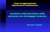 Gestione Infermieristica della persona con drenaggio toracico Daniela Cogliati Corso di aggiornamento Dipartimento Cardiotoracico.