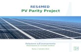 RES4MED PV Parity Project Relazione sullavanzamento Presentazione al Comitato Direttivo Roma, 2 ottobre 2012.
