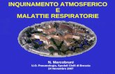 INQUINAMENTO ATMOSFERICO E MALATTIE RESPIRATORIE N. Marcobruni U.O. Pneumologia, Spedali Civili di Brescia 24 Novembre 2007.