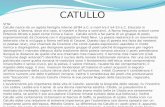 CATULLO VITA: Catullo nasce da un agiata famiglia intorno all'84 a.C. e morì tra il 54-53 a.C. Educato in gioventù a Verona, dove era nato, si trasferì