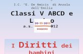 I.C. E. De Amicis di Anzola dell'Emilia Classi V ABCD e Lavino a.s. 2011-2012 per iniziare F5, per proseguire clicca il mouse o invio I Diritti dei bambini.