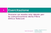 Trovare un media mix ideale per la comunicazione della Fibra Ottica Telecom Esercitazione 1 LUMSA - Pianificazione e Controllo della Comunicazione Stella.