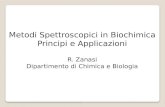 Metodi Spettroscopici in Biochimica Principi e Applicazioni R. Zanasi Dipartimento di Chimica e Biologia.