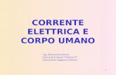 1 CORRENTE ELETTRICA E CORPO UMANO Ing. Mariacristina Roscia Università di Napoli Federico II Dipartimento Ingegneria Elettrica.