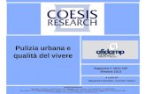 COESIS RESEARCH Srl Sede legale - Direzione e amministrazione: 24127 Bergamo, Via Grumello 61 - Tel. 035/4328422 - Fax 035/2652639 Sedi operative: 20093.