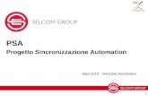 PSA Progetto Sincronizzazione Automation Sept 2013 - Industrial Automation 1.