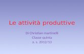 Le attività produttive Di Christian martinelli Classe quinta a. s. 2012/13.