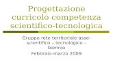 Progettazione curricolo competenza scientifico- tecnologica Gruppo rete territoriale asse- scientifico – tecnologico – biennio Febbraio-marzo 2009.