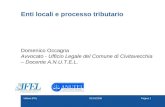 Enti locali e processo tributario Domenico Occagna Avvocato - Ufficio Legale del Comune di Civitavecchia – Docente A.N.U.T.E.L. 02/10/2008Pagina 1Urbino.