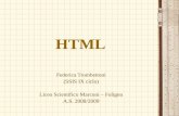 HTML Federica Trombettoni (SSIS IX ciclo) Liceo Scientifico Marconi – Foligno A.S. 2008/2009.