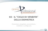 03 - IL CICLO DI VENDITA DELLA DOMOTICA Presentare, progettare, preventivare, installare e configurare.
