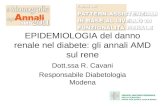 EPIDEMIOLOGIA del danno renale nel diabete: gli annali AMD sul rene Dott.ssa R. Cavani Responsabile Diabetologia Modena.