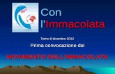 Con lImmacolata Torino 8 dicembre 2012 Prima convocazione del MOVIMENTO DELLIMMACOLATA.