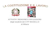 ATTIVITA INDAGINE E RIFLESSIONI degli studenti del CTP MUGELLO di Milano.