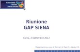 Presentazione a cura di Gennari A.-Tarsi D. –Venturi M. Riunione GAP SIENA Siena, 3 Settembre 2013.
