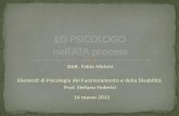Dott. Fabio Meloni Elementi di Psicologia del Funzionamento e della Disabilità Prof. Stefano Federici 16 marzo 2012.