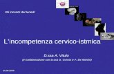 Lincompetenza cervico-istmica D.ssa A. Vitulo (in collaborazione con D.ssa G. Corrao e F. De Marchi) Gli incontri del lunedì 25.05.2009.