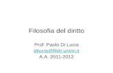 Filosofia del diritto Prof. Paolo Di Lucia dilucia@fildir.unimi.it A.A. 2011-2012.